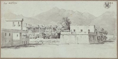 Ansicht eines Landhauses, wahrscheinlich auf Sizilien von Karl Friedrich Schinkel