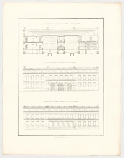 Ansichten des Schlosses Krzescowice, Blatt 51 der Folge "Sammlung architektonischer Entwürfe" von Karl Friedrich Schinkel
