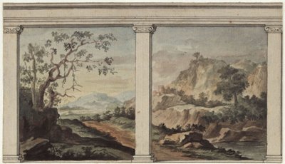 Ausblick in eine Landschaft von Karl Friedrich Schinkel