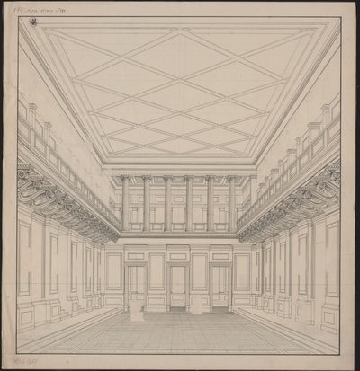 Berlin. Schauspielhaus auf dem Gendarmenmarkt, Konzertsaal. Ansicht von Karl Friedrich Schinkel