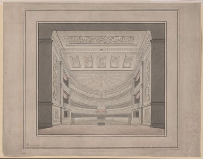 Berlin. Schauspielhaus auf dem Gendarmenmarkt, Zuschauerraum von Karl Friedrich Schinkel