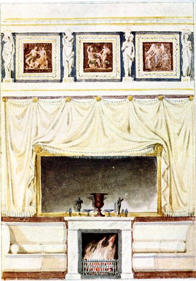 Berlin, Wilhelmplatz. Palais des Prinzen Karl von Preußen, Entwurf zum Kabinett von Karl Friedrich Schinkel