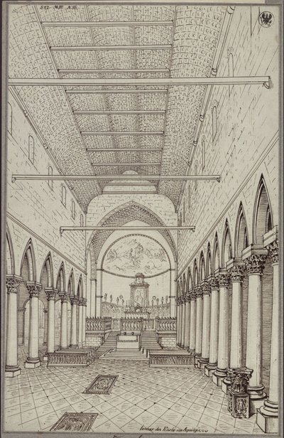 Das Innere des Doms von Aquileia von Karl Friedrich Schinkel