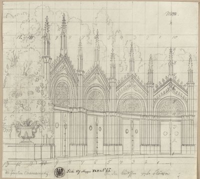 Die Fürsten Chawansky. Trauerspiel von Ernst Raupach. Entwurf zu einer Dekoration. St. Georgskapelle von Karl Friedrich Schinkel