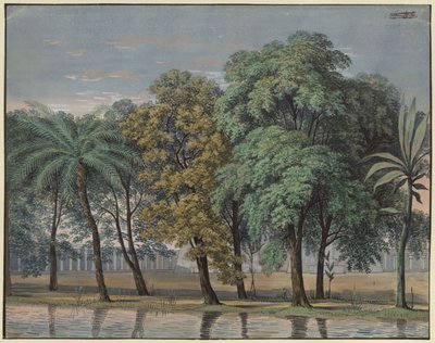 Die Zauberflöte. Oper von Wolfgang Amadeus Mozart. Entwurf zur 6. Dekoration. Vorhof des Prüfungstempels von Karl Friedrich Schinkel