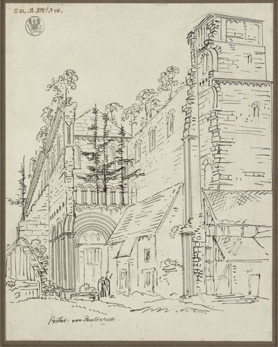 Klosterruine Paulinzella. Ansicht von Westen von Karl Friedrich Schinkel