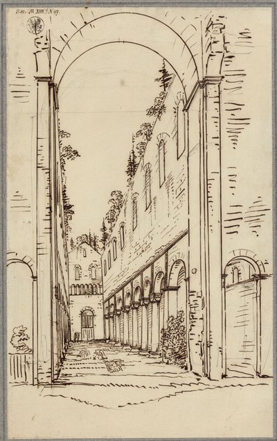 Klosterruine Paulinzella. Innere Ansicht von Osten von Karl Friedrich Schinkel