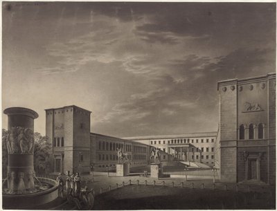 Köstritz. Schloss. Ansicht der Hofseite von Karl Friedrich Schinkel