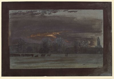 Landschaft mit Rinderherde von Karl Friedrich Schinkel