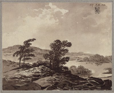 Landschaft mit See von Karl Friedrich Schinkel