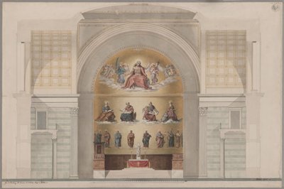 Potsdam. Nikolaikirche. Entwurf zur Ausmalung der Apsis von Karl Friedrich Schinkel