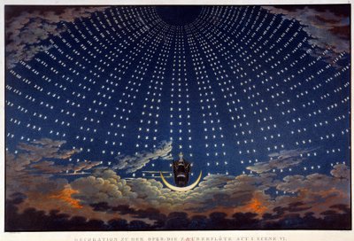 Szenografie für Die Zauberflöte, Oper von Wolfgang Amadeus Mozart, realisiert von Karl Schinkel (1781-1841) von Karl Friedrich Schinkel