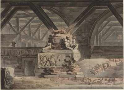 Bühnenbild: Ein Grabgewölbe von Karl Friedrich Schinkel
