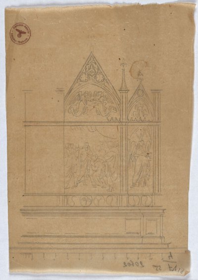 Studie zu einem gotischen Altar von Karl Friedrich Schinkel