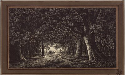 Waldweg mit einer Kutsche von Karl Friedrich Schinkel