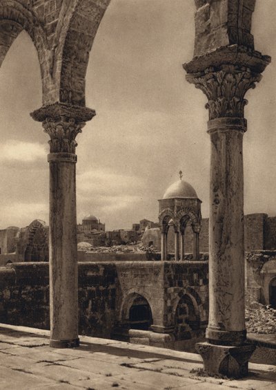 Jerusalem, Arkaden auf dem Tempelplatz von Karl Grober