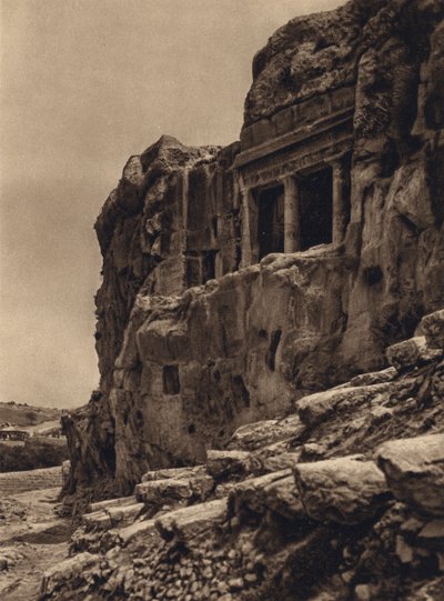 Jerusalem, Grotte des Heiligen Jakobus im Kidrontal von Karl Grober