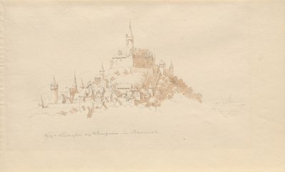 Schloss Lindenfels bei Weinheim im Odenwald von Karl Julius Von Leypold