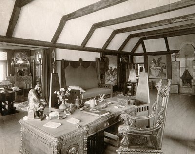 Das Arbeitszimmer des russischen Autors Leonid Andrejew von Karl Karlovich Bulla