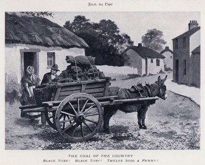 Die Kohle des Landes, Schwarzer Torf, Schwarzer Torf, Zwölf Soden ein Penny (s/w Foto) von Karl Karlovich Piratsky
