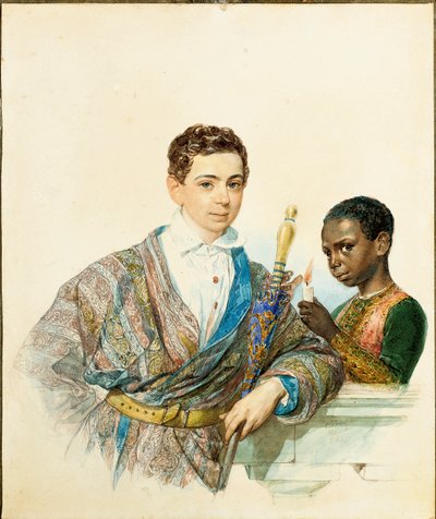 Porträt von Anatole Demidoff, Prinz von San-Donato, 1829 von Karl Pavlovich Bryullov