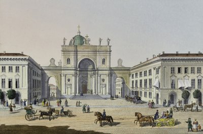 Die katholische Kirche St. Katharina in Sankt Petersburg, erste Hälfte des 19. Jahrhunderts von Karl Petrovich Beggrov