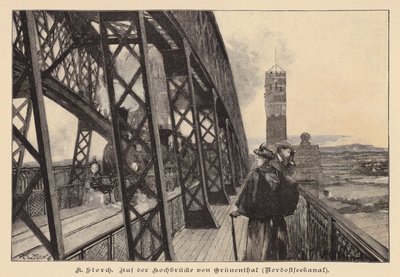 Auf der Grunental-Hochbrücke über den Nord-Ostsee-Kanal, Deutschland von Karl Storch