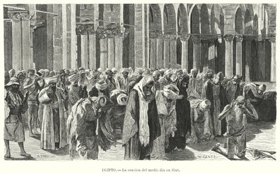 Mittagsgebete in Asyut, Ägypten von Karl Wilhelm Gentz