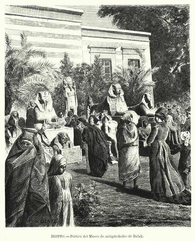Portikus des Ägyptischen Museums für Altertümer, Bulaq, Kairo, Ägypten von Karl Wilhelm Gentz