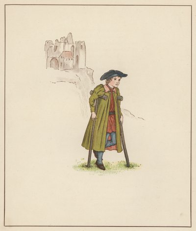 Kate Greenaway Illustration für Der Rattenfänger von Hameln von Robert Browning (Farblithographie) von Kate (after) Greenaway