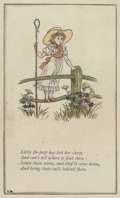 Kleine Bo-peep hat ihre Schafe verloren von Kate (after) Greenaway