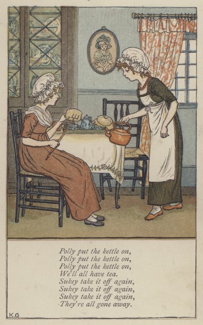 Polly setzt den Kessel auf von Kate (after) Greenaway