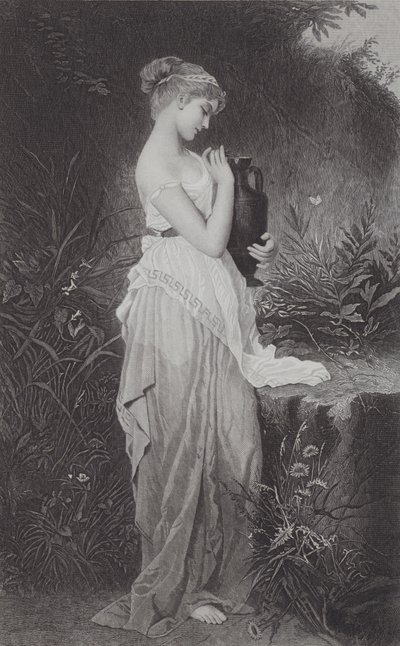 Psyche und Vase (Gravur) von Kate Gray