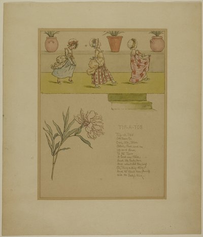 Studie für Tip a Toe, aus Marigold Garden von Kate Greenaway