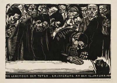 Gedenkblatt für Karl Liebknecht von Kathe Schmidt Kollwitz