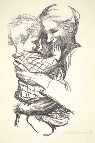 Mutter mit Kind in ihren Armen von Käthe Kollwitz