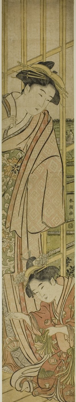 Temari spielen von Katsukawa Shuncho
