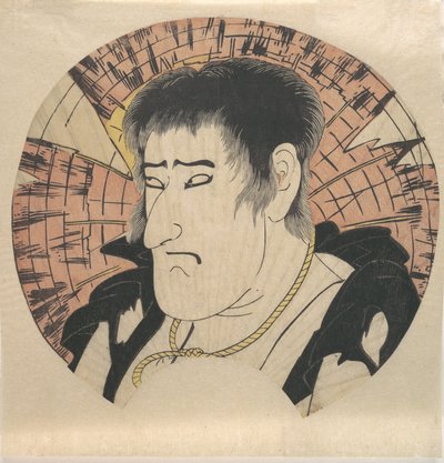 Kopf eines unbekannten Schauspielers als Landmann in Lumpen, ca. 1793 von Katsukawa Shun