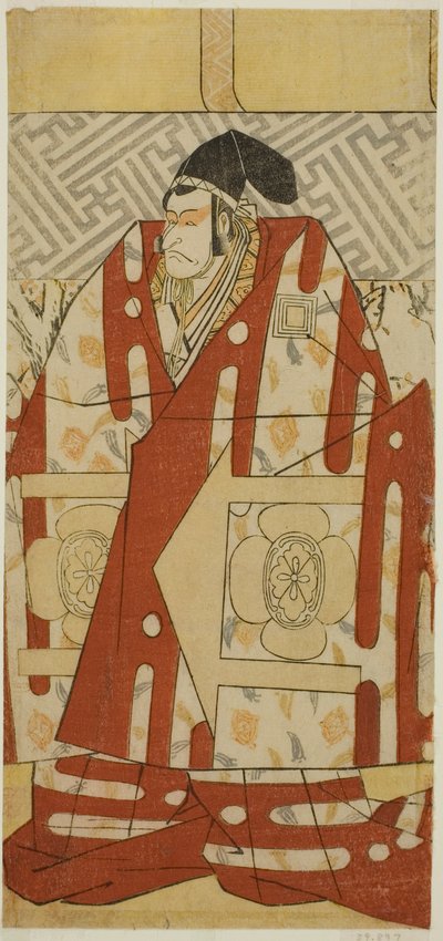 Der Schauspieler Ichikawa Danjuro V als Kudo Suketsune im Stück Koi no Yosuga Kanegaki Soga, aufgeführt im Ichimura-Theater im ersten Monat, 1789 von Katsukawa Shun