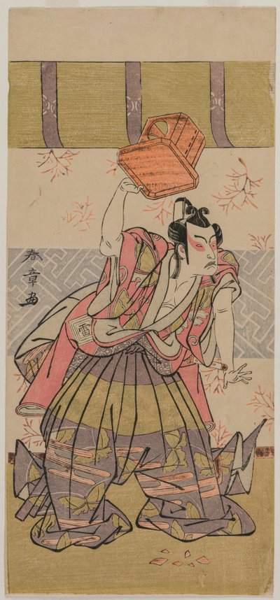 Der Schauspieler Ichikawa Raizo als Soga No Goro, Mitte der 1770er Jahre von Katsukawa Shunsho