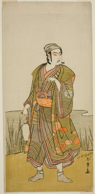 Der Schauspieler Ichimura Uzaemon IX als der Töpfer Tsuchihei im Stück Higashiyama Momiji no Kadode, aufgeführt im Ichimura Theater im neunten Monat, 1778 von Katsukawa Shunsho