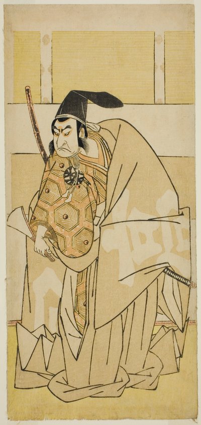 Der Schauspieler Nakamura Nakazo I als Ko no Moronao im Stück Kanadehon Chushingura, aufgeführt im Morita-Theater im achten Monat, 1779 von Katsukawa Shunsho