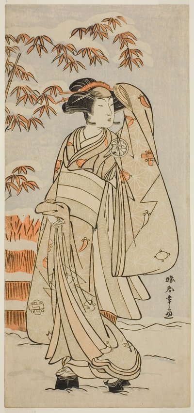 Der Schauspieler Segawa Kikunojo III in einer nicht identifizierten Rolle von Katsukawa Shunsho
