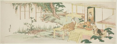 Bewunderung der Glyzinien von Katsushika Hokusai