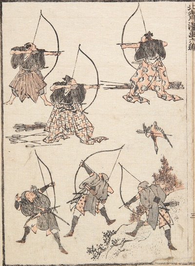 Bogenschützen von Katsushika Hokusai