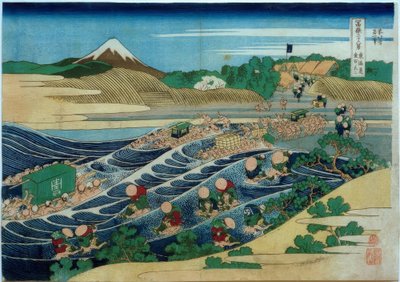 Berg Fuji, gesehen von Kanaya an der Tōkaidō-Straße von Katsushika Hokusai