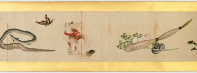 Detail einer Bildrolle mit verschiedenen Bildern, Edo-Periode, 1839 (Detail) von Katsushika Hokusai