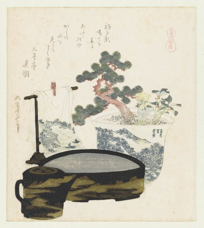 Ein Pferdeamulett von Katsushika Hokusai