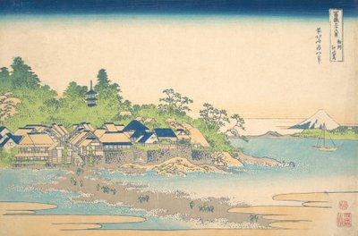 Enoshima in der Provinz Sagami Soshu Enoshima, aus der Serie Sechsunddreißig Ansichten von M..., ca. 1830-32 von Katsushika Hokusai
