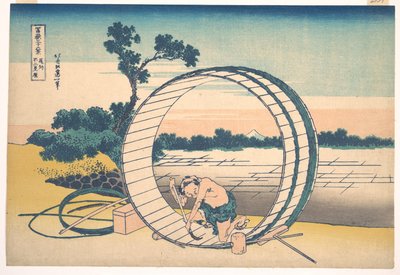 Fujimigahara in der Provinz Owari (Bishū Fujimigahara), aus der Serie Sechsunddreißig Ansichten des Berges Fuji (Fugaku sanjūrokkei) von Katsushika Hokusai